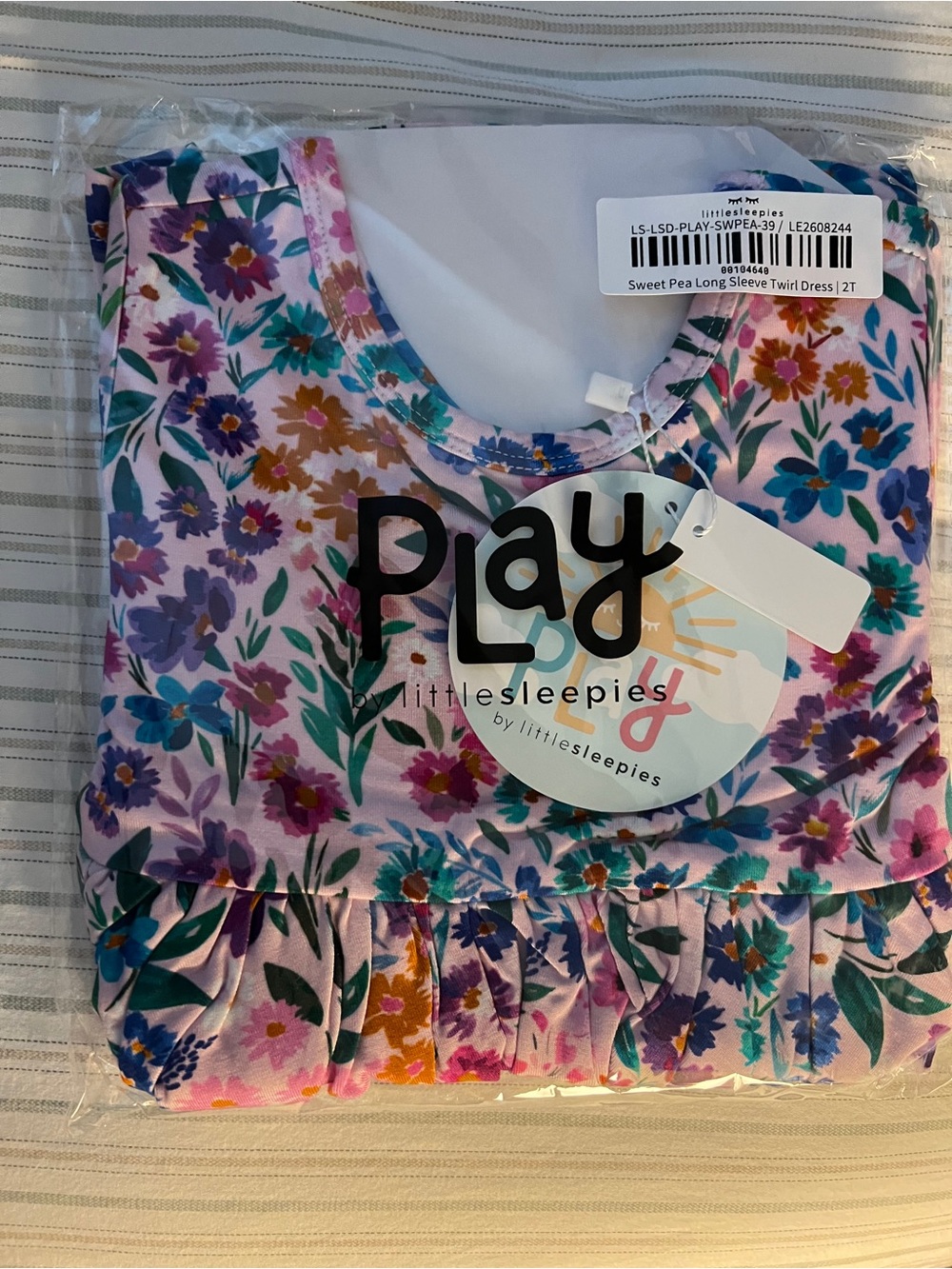 Play by Little Sleepies Sweet Pea Long Sleeve Twirl Dress 2T NIB
